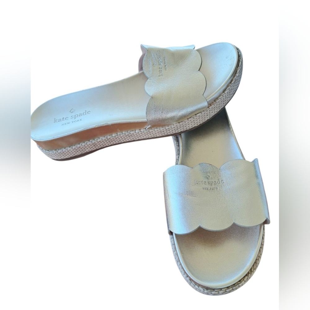 Kate Spade Metallic Gold Zest Sandals - Picture 3 of 9